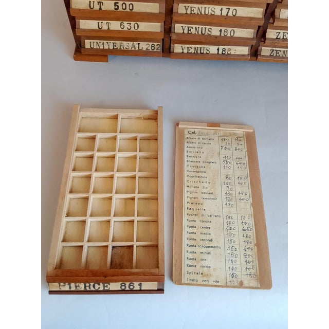 Wood Vintage Wooden Watchmakers Cabinet, 1950s For Sale - Image 7 of 11