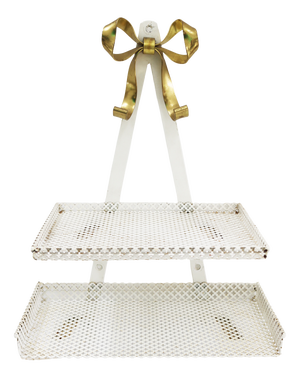 Hollywood Regency Wall Shelf in Perforated Metal, Italy, 1970s