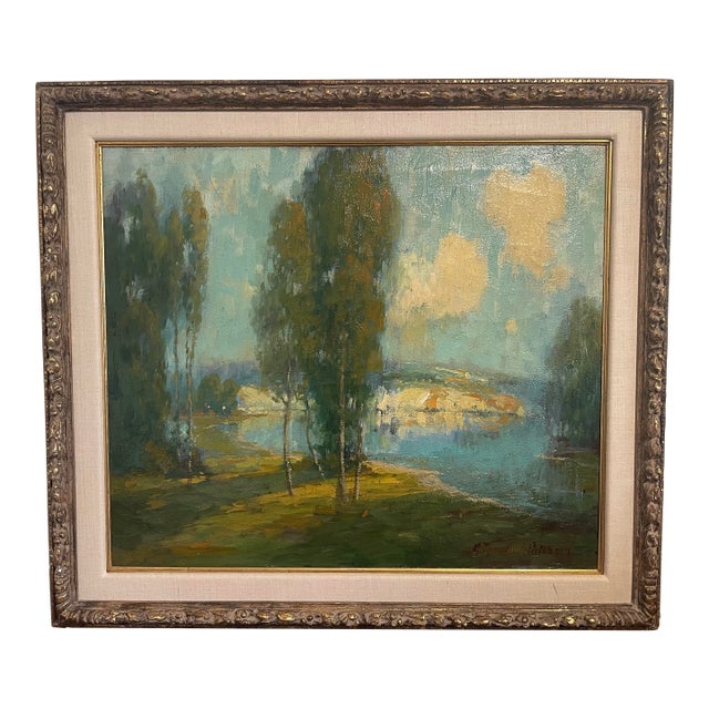 Early 20th Century "Lakeshore and Bluffs", Signed Original George Thompson Pritchard For Sale