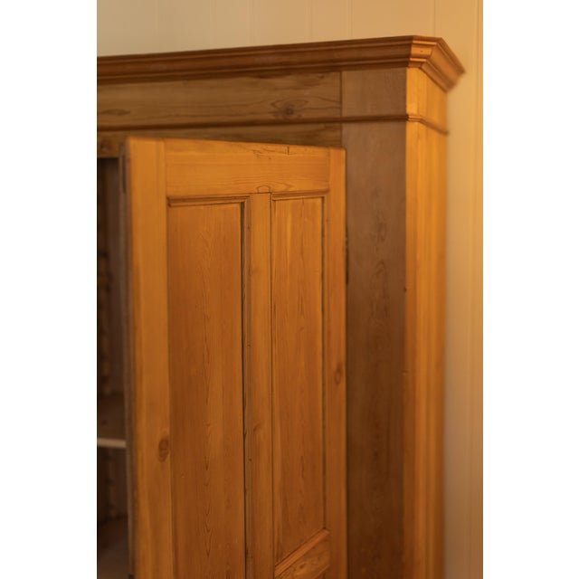 Brown Early 20th Century Pine Wardrobe For Sale - Image 8 of 9