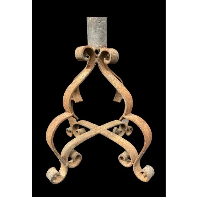 1980s 1980s Massive Spanish Style 15 Arm Wrought Iron Candelabra For Sale - Image 5 of 8