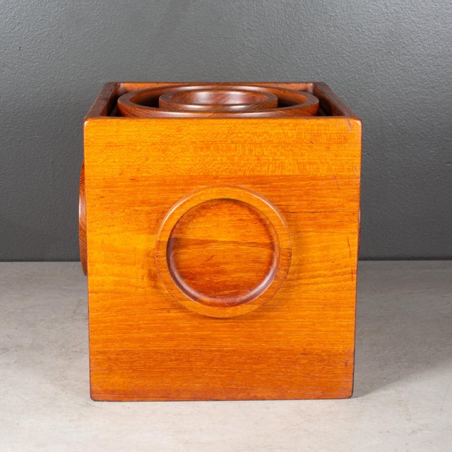 Wood Mid-Century Jens Quistgaard for Dansk Cube Ice Bucket c.1960 For Sale - Image 7 of 8