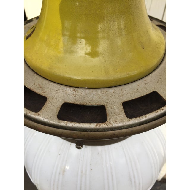 Lights Vintage Industrial Gas Fixture With Shade For Sale - Image 7 of 9