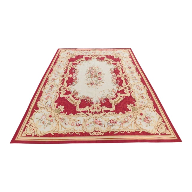 Napoleon III French Aubusson Rug For Sale - Image 3 of 11