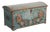 Original Swedish Dome Top Hand Painted Blue Pine Trunk Dated 1826 For Sale