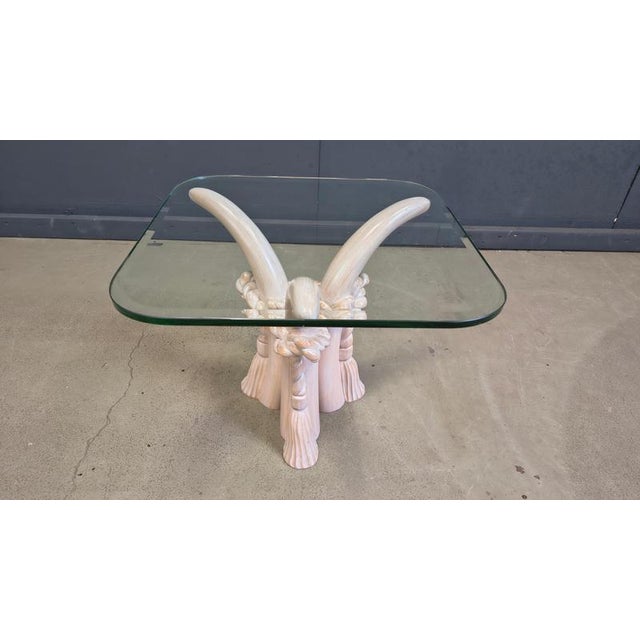 Vintage Faux Tusk Side Table from Sergio Longione, 1980s For Sale - Image 10 of 12