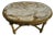 1940's Carved Louis XVI Oval Marble Top Coffee Table For Sale