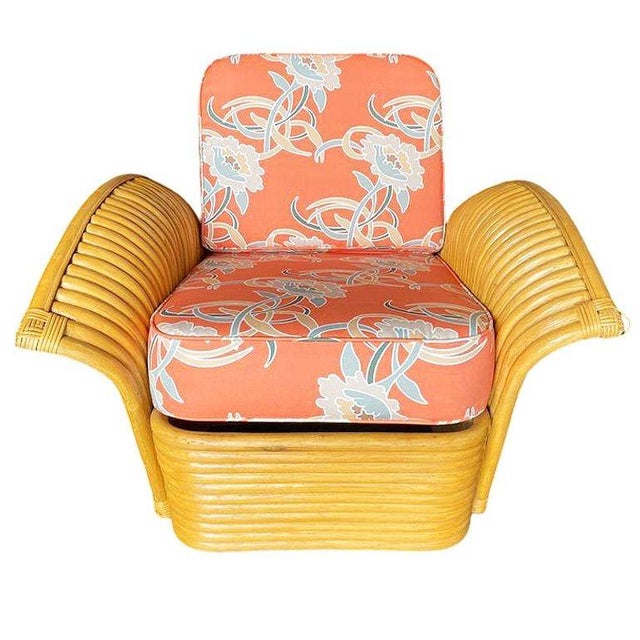 Restored Rattan "Golden Girls" Sofa & Lounge Chairs Livingroom Set For Sale - Image 4 of 14