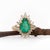 Modern 1.7cts Colombian Emerald Ring With Natural Diamonds: Solid 14k Gold, Pear, Size 6.75 For Sale - Image 3 of 8