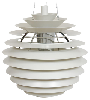 White Louvre Lamp by Poul Henningsen for Louis Poulsen, 1990s