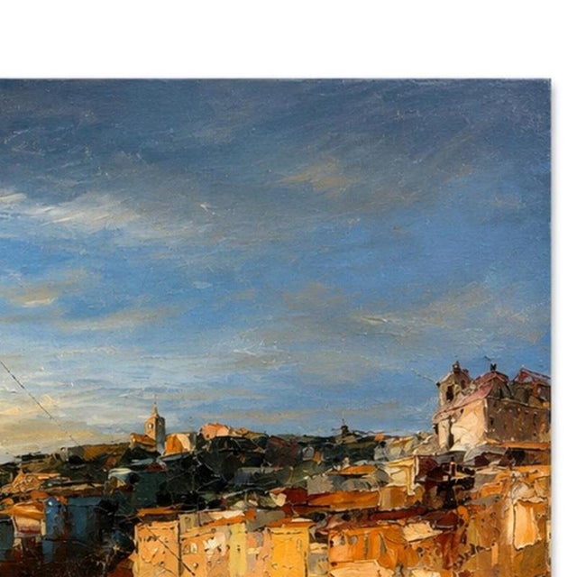 Jusa, Ribeira Do Porto, 20th Century, Acrylic on Canvas For Sale - Image 4 of 6
