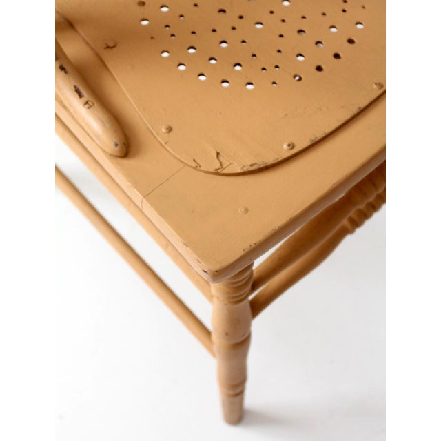 Antique Painted Pressback Spindle Chair For Sale - Image 11 of 11
