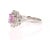 Contemporary 1.66 Carat Pink Sapphire Diamond White Gold Engagement Ring, Size 7 For Sale - Image 3 of 5