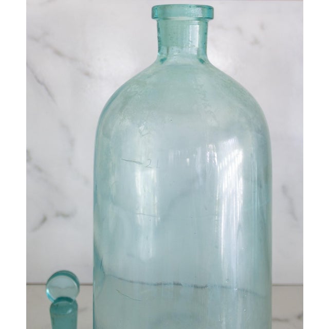 Pair of Antique Aqua Glass Medical Snake Oil Apothecary Bottles From Ny and Nj For Sale - Image 18 of 18