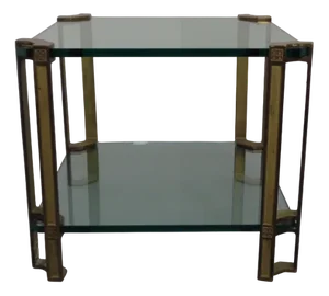 T24 Tempered Glass & Brass Coffee Table by Peter Ghyczy, Germany, 1970s