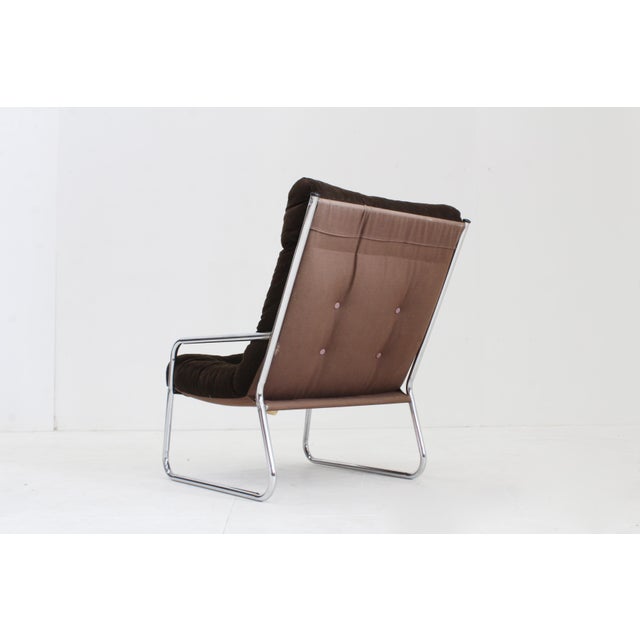 Vintage Space Age Chrome Armchair by Gillis Lundgren, 1970s, Set of 2 For Sale - Image 10 of 11