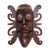 Vintage Indonesian Borneo Dayak-Style Hand-Carved Wood Wall Mask For Sale