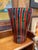 This is a vintage Murano glass vase designed by Gio Ponti for Venini, crafted in the striking "a canne" style with red and...