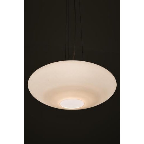 Hans Bergström Pendant Lamp in Brass and Opaline Glass by Hans Bergström, 1950s For Sale - Image 4 of 6