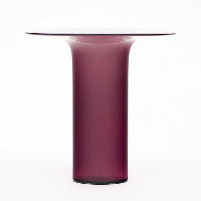 Mid-Century Modern Vintage Murano Glass Purple Vase For Sale - Image 3 of 9