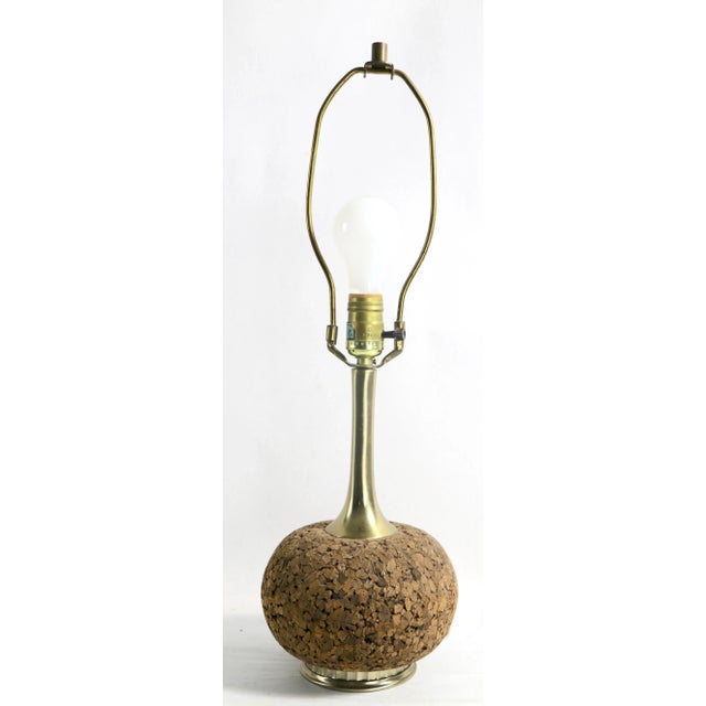 Mid-Century Modern Mid Century Cork Base Table Lamp by Laurel For Sale - Image 3 of 9