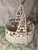 American Victorian Wicker White Large Basket With Scrolls.1860-1900 Handmade For Sale - Image 3 of 12