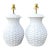 Vintage Plaster Woven Rattan Lamps - A Pair For Sale