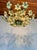 1970s Vintage Murano Style Hand-Painted Green Glass Floral Flush Mount Chandelier⁠ For Sale - Image 14 of 18