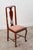 1930s 1930s Set of 8 | Queen Anne Revival Dining Chairs With Red/Pink Floral Upholstered Seats For Sale - Image 5 of 8
