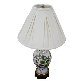 1980s Wildwood Chinoiserie Butterflies Leaves Ivy Table Lamp 31" For Sale