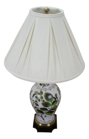 1980s Wildwood Chinoiserie Butterflies Leaves Ivy Table Lamp 31"