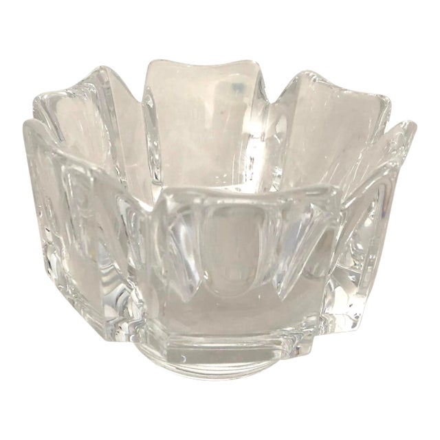 Vintage 1970s Orrefors Corona Bowl, Sweden For Sale