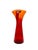 Vintage Blenko Orange Red Tall Triangle Top Pitcher Vase Handblown Art Glass For Sale In Baton Rouge - Image 6 of 10