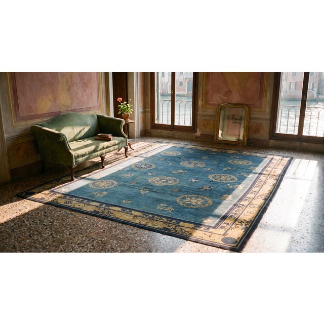 Black Early 20th Century Chinese Peking Carpet ( 8'2" X 10'8" - 245 X 325 ) For Sale - Image 8 of 10
