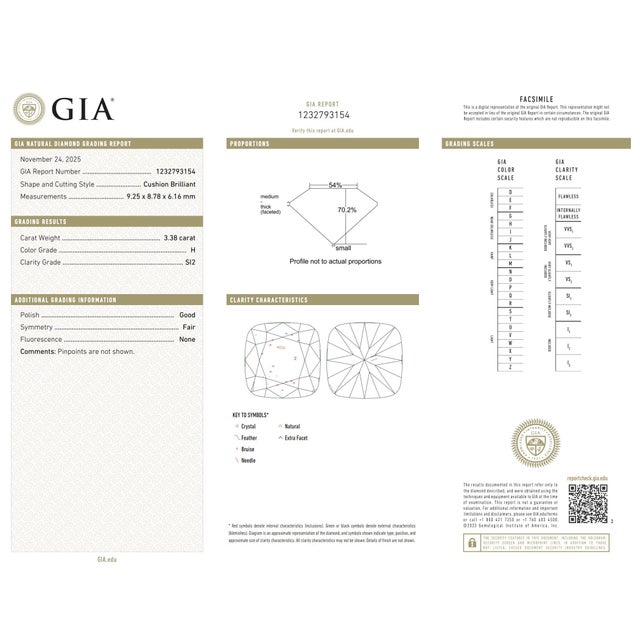 Metal 1930s Art Deco Gia 3.38 Carat Diamond Sapphire Platinum Engagement Ring, Size 5 For Sale - Image 7 of 7