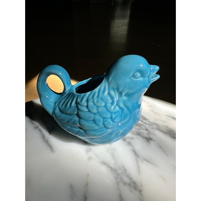 Late 20th Century Late 20th Century Blue Bird Ceramic Creamer For Sale - Image 5 of 7