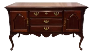 Vintage Sumter Cabinet Company Queen Anne Style Mahogany Sideboard