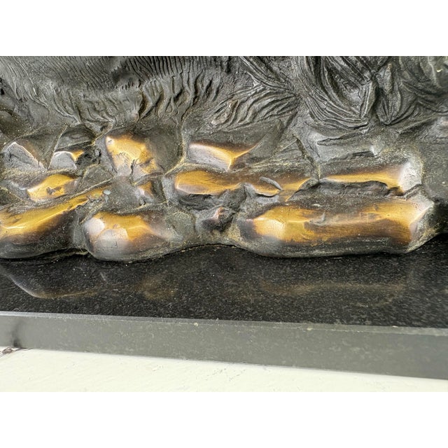 Grand Tour Mid 20th Century Grand Tour Italian Bronze Lion Sculpture For Sale - Image 3 of 12