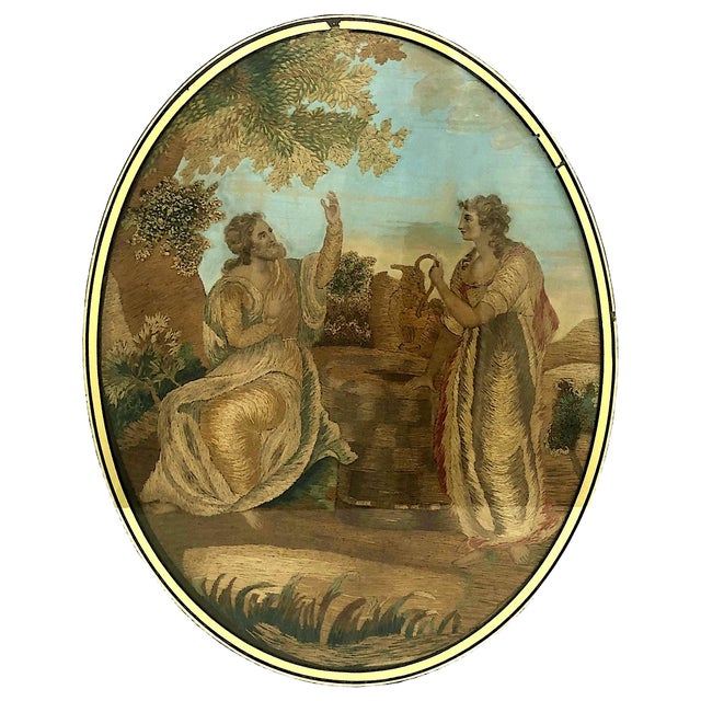 On offer is a George III silk needlework picture, an an authentic piece of English textile history dating back to the late...