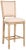 Brown Square Back Barstool in Beige - a Pair For Sale - Image 8 of 10