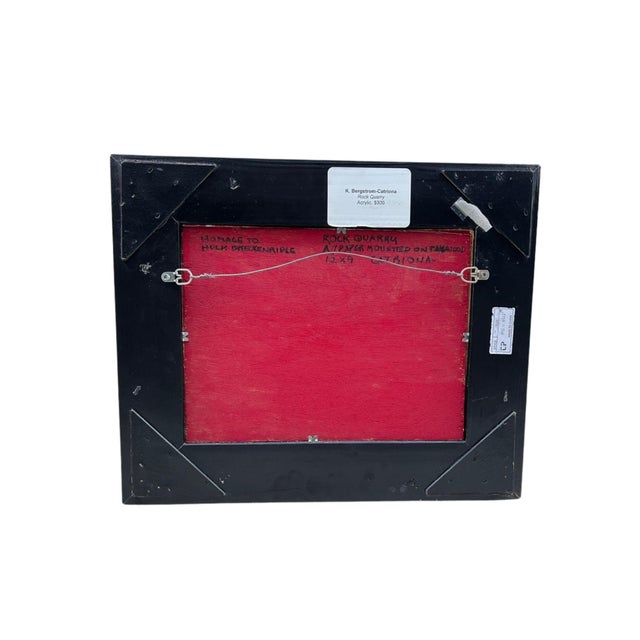 Framed Acrylic "Rock Quarry" Painting, Signed K. Bergstrom-Catriona For Sale - Image 10 of 10