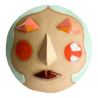 "Preeti" Ceramic Wall Sculpture by Keavy Murphree For Sale