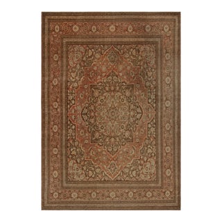 Late 18th Century Antique Persian Tabriz Rug With Floral Patterns For Sale