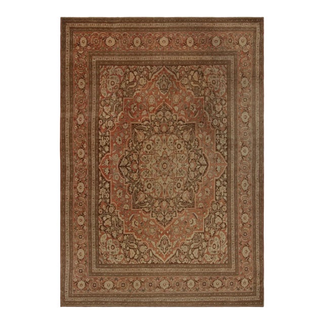Late 18th Century Antique Persian Tabriz Rug With Floral Patterns For Sale