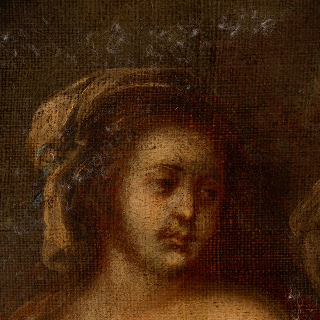 Early 18th Century Early 18th Century Oil on Canvas Laid on Board Painting, Italian School For Sale - Image 5 of 11