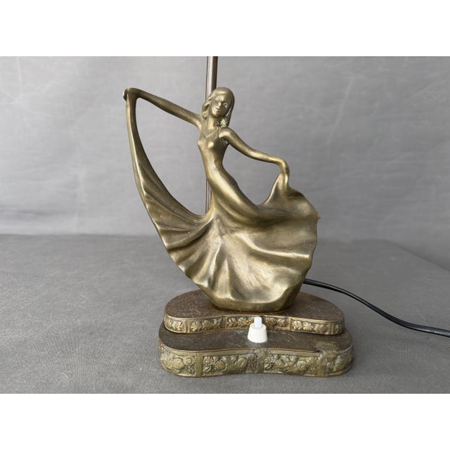 Art Deco Bronze Table Lamp, 1925 For Sale - Image 4 of 7