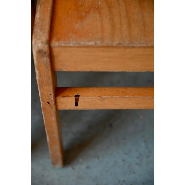 Vintage School Chair in Beech from ASS Schulmöbel, 1960s For Sale - Image 11 of 14