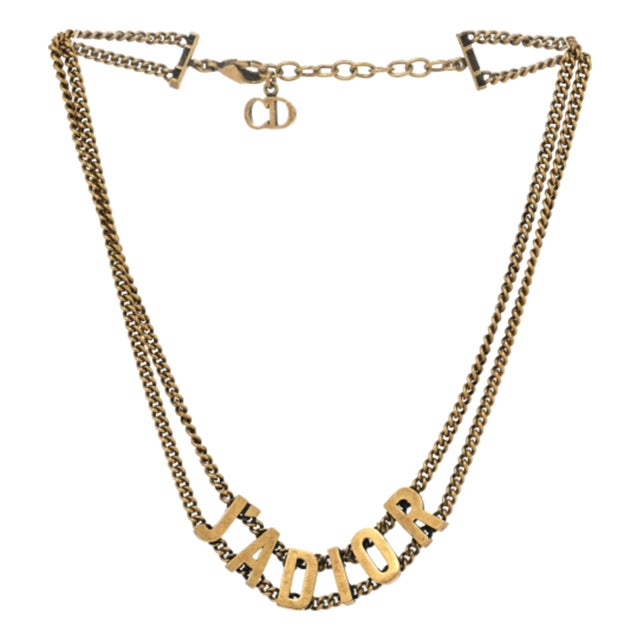 Christian Dior J'adior Choker Necklace in Aged Gold For Sale