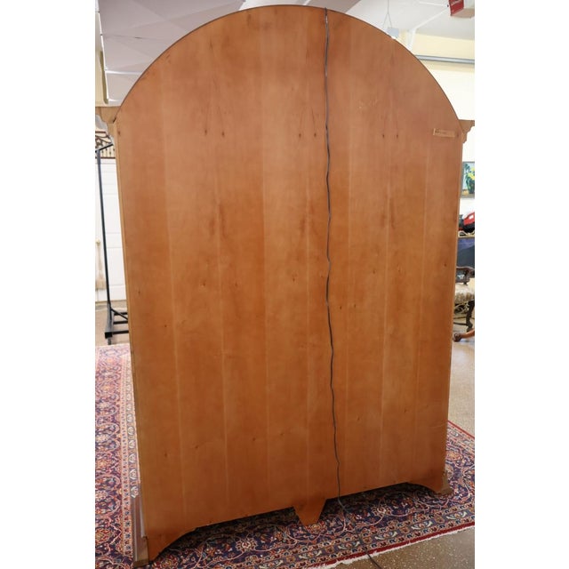 Wood 1990s Italian Made Burl Wood China Display Cabinet Attributed to Giemme For Sale - Image 7 of 16