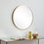This 34" round mirror, made of aluminum, is finished in a brushed gold. Whether you are updating a foyer or a bathroom,...